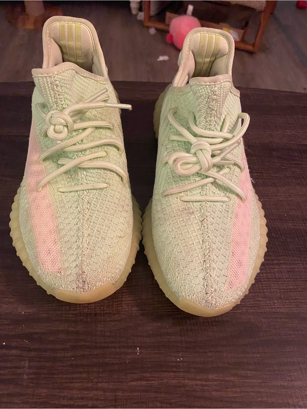 Size 9.5-Adidas Yeezy Boost 350 V2 GID 'Glow' EG5293 OG All. NO BOX